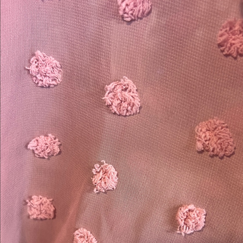 Pink Textured Button-Up Blouse - Picture 4 of 5